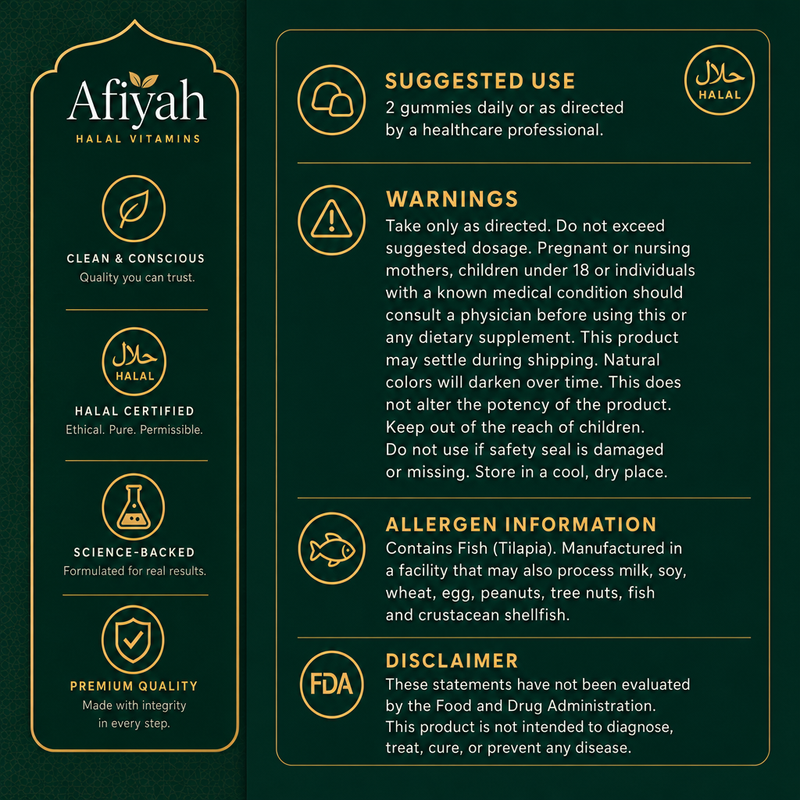 Hair & Skin directions and warnings