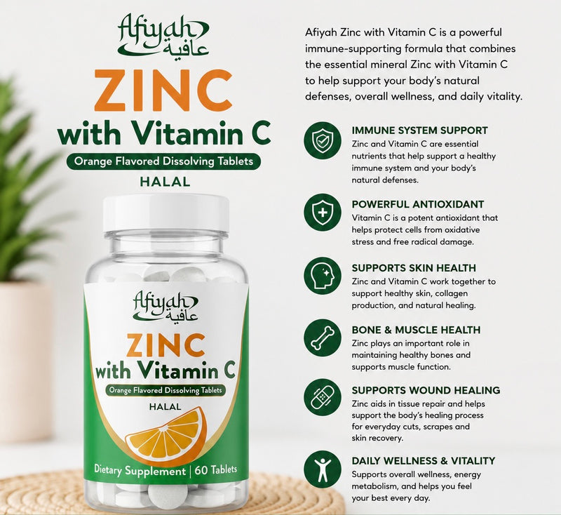 Zinc with Vitamin C benefits